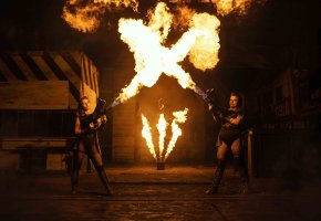 SFX-Effekte in einer Feuershow