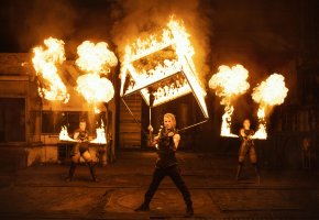 Feuershow auf dem Stadtfest